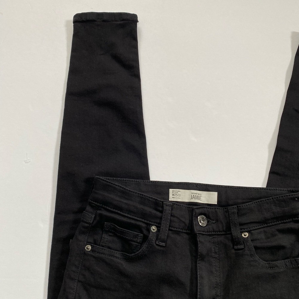 NEW Topshop Jamie High Waist Black Skinny Jeans - Picture 4 of 5